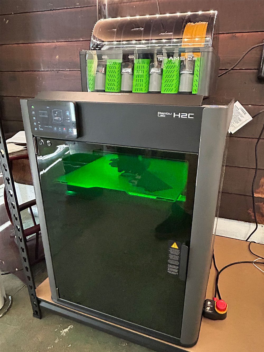 Bambu Lab H2C in the Alkalyne print lab
